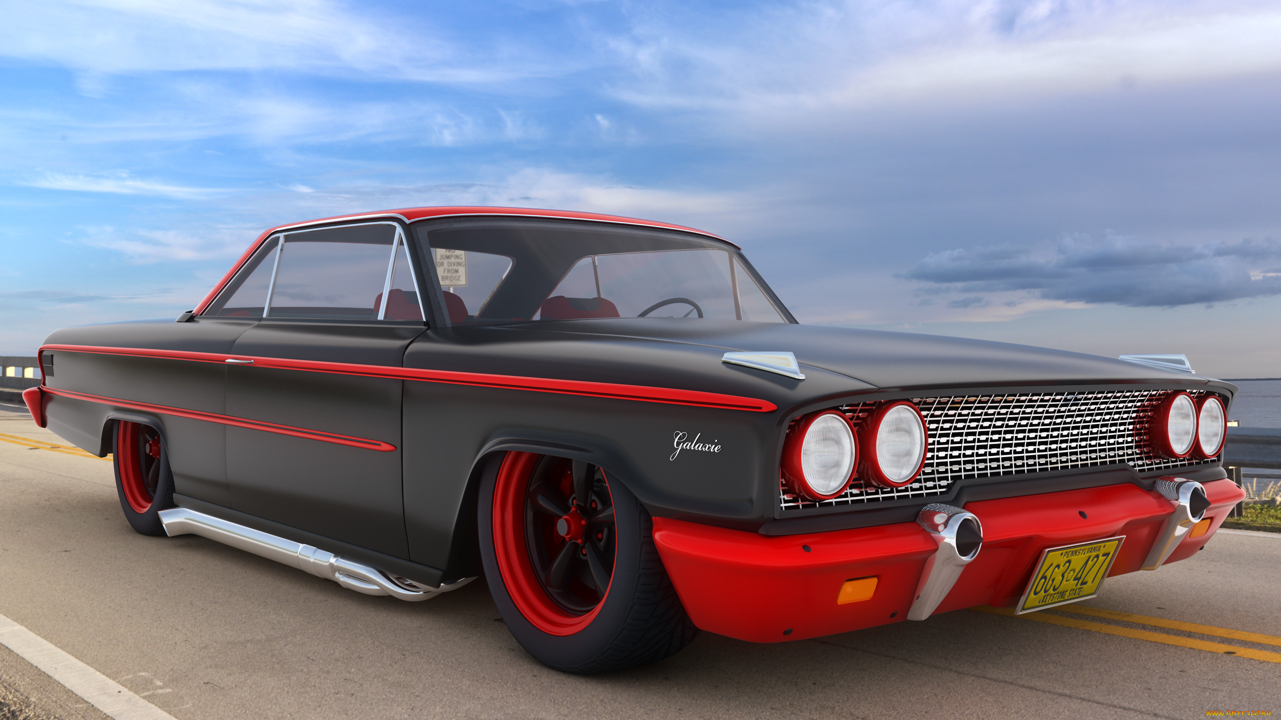 , 3, ford, 1963, custom, galaxie